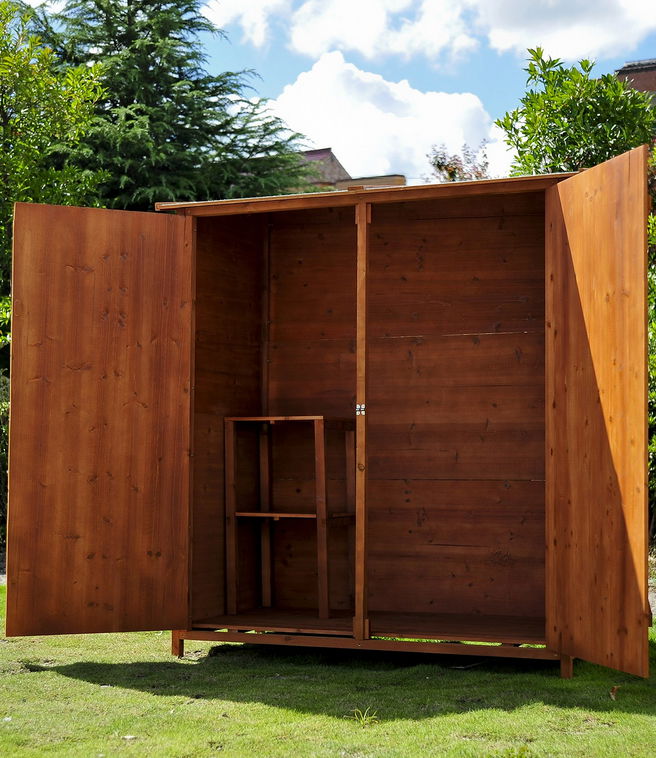 wooden outdoor garden storage house 4