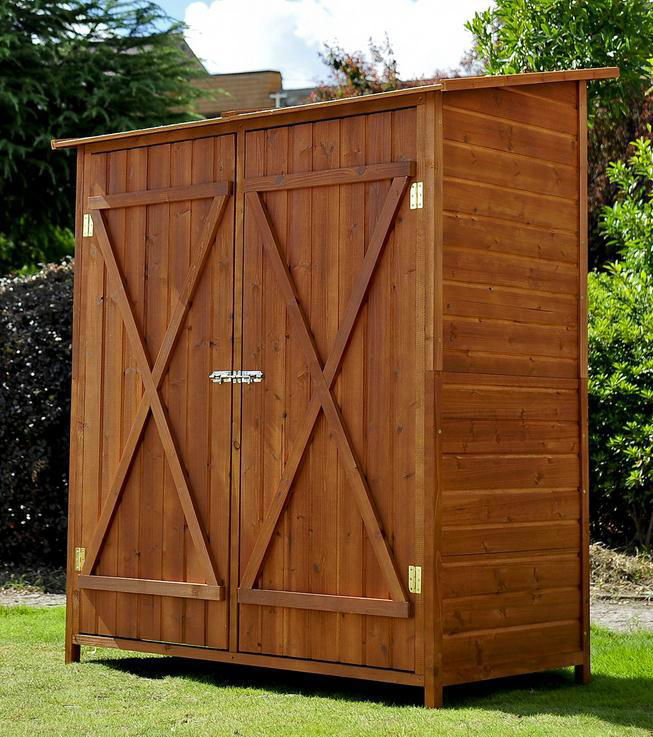 wooden outdoor garden storage house 5