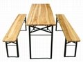 Wooden Garden Table and Bench Set 1