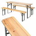 Wooden Garden Table and Bench Set 5