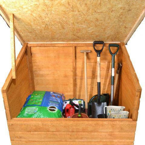 4' x 3' Store-Plus Shiplap Garden Storage Box (1.26x0.86m) 5