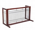 Wood Dog Gate Adjustable Indoor Solid