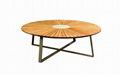 Hormel high end furniture aluminum teakwood use  saving outdoor  dining table 1