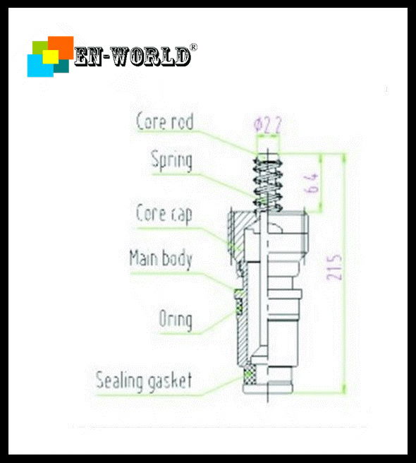 Automotive Air Conditioning High Pressure Valve Core