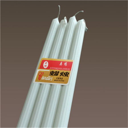 450g Big Long Burning White Fluted Candle 2