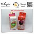 Rose Flower Musical Happy Birthday Candle 2