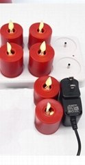 Remote LED candles with flickering candle flame