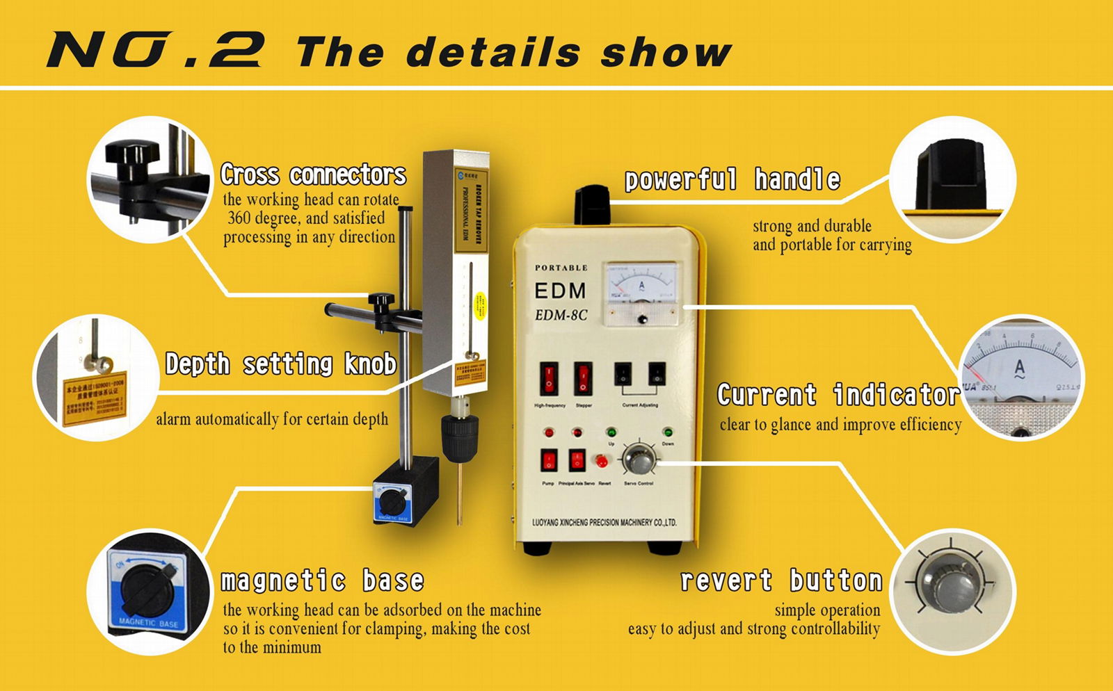 portable edm-8c machine for broken bolt stud tap burner and wire cutting device 4