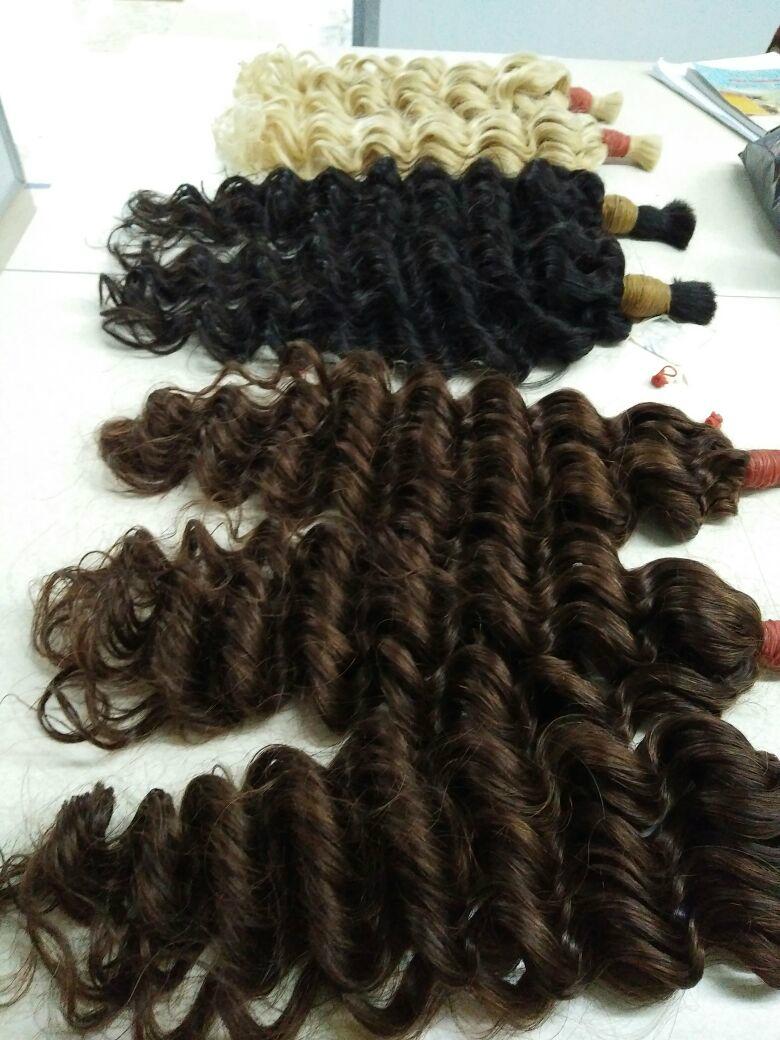 Whole beautiful natural color hair 100% human hair 2