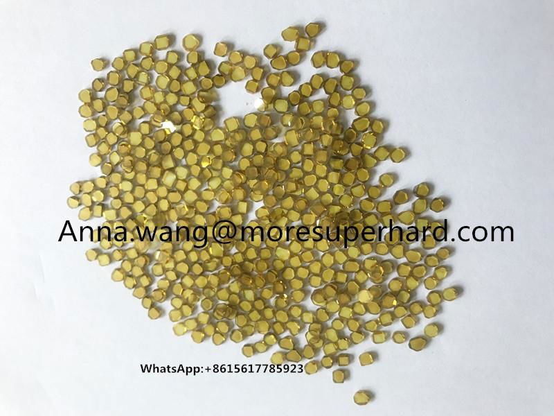 Yellow HPHT diamond mono-crystalline diamond for CVD growing seeds 3