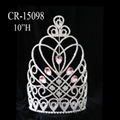 10" Heart Red Crystal Large Pageant