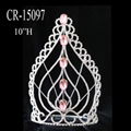 10" Silver Simple Tall Crown Tiara 1