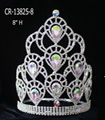 New Fashion AB Rhinestone Heart Pageant Crowns 1