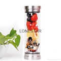 fashionable 500ml high borosilicate glass sports double wall water bottle 4
