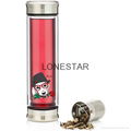 best selling 0.5liter high borosilicate double wall glass bottle with infuser