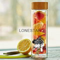 hot selling 500ml high borosilicate tea infuser double wall water bottle 4