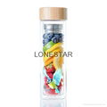 halloween new item 500ml high borosilicate glass double wall bottle with infuser 2