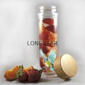 best quality grip portable 500ml oem design double wall glass bottle  1