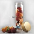 hot selling 500ml double wall glass bottle with 304 stainless steel infuser 3