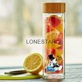 hot selling 500ml double wall glass bottle with 304 stainless steel infuser 4