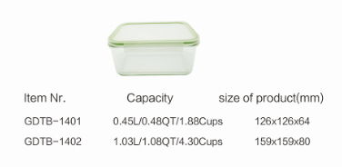 High borosilicate glass food container 3