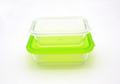 glass food container with simple lid