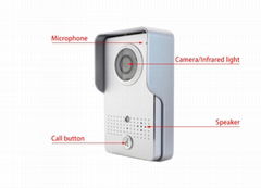 Touch Button Wired Home Video Intercom System