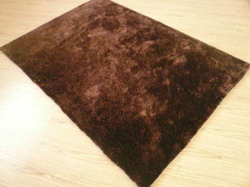 Hand Made 100% Polyester Shaggy Flexible Yarn Mixed Silk Carpet  3