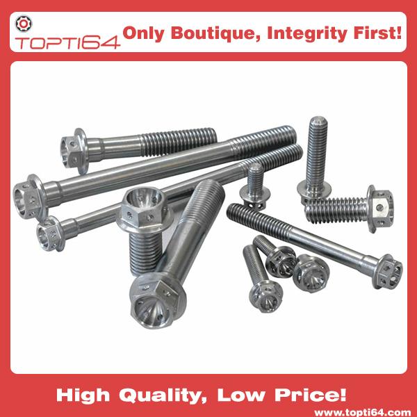 M10x1.50x65mm Titanium Drilled Hex Head Front Brake Caliper Bolts