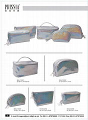 laser silver cosmetic bag serial