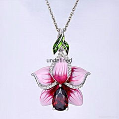 Enamel Pendan For Women s925 Slver Jewelry Gift Customization