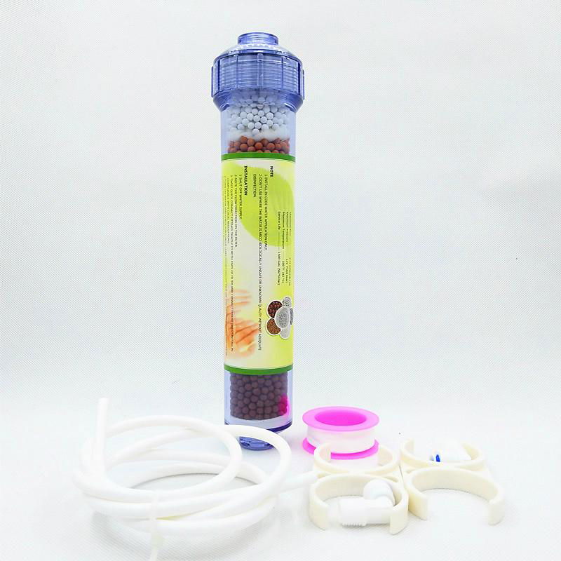 6 IN 1 ALKALINE MINERALS ORP (ANTIOXIDANTS) WATER FILTER INLINE 10 INCH  3