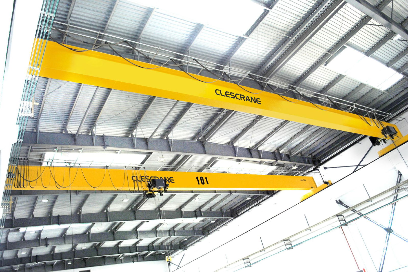 Clescrane single overhead crane with electric hoist for steel lifting  5