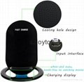 2 Coils Qi Fast Wireless Charger Stand Phone Holder with USB Cable for iphone 3