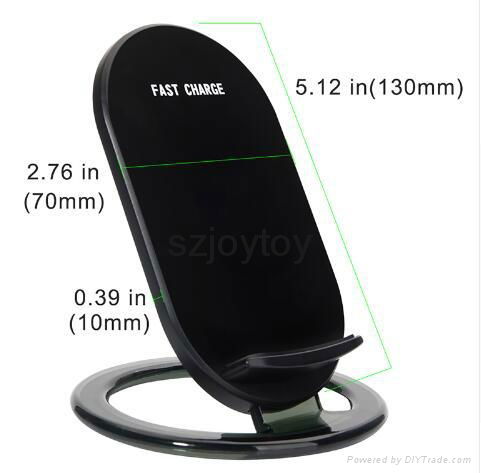 2 Coils Qi Fast Wireless Charger Stand Phone Holder with USB Cable for iphone