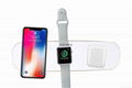 3in1 Wireless Charging Pad Desktop Charger For iPhone X Double USB Charging 5