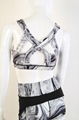 Wholesale Black and white stripes yoga sets yoga fitness sets