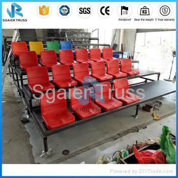 Demountable Temporary Stadium Stand Aluminum Bleacher with Plastic Seats 2