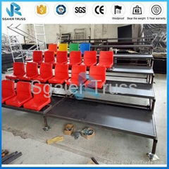 Demountable Temporary Stadium Stand Aluminum Bleacher with Plastic Seats