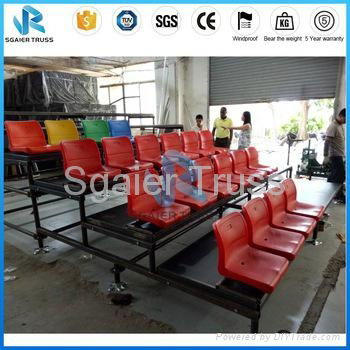 Demountable Temporary Stadium Stand Aluminum Bleacher with Plastic Seats 3