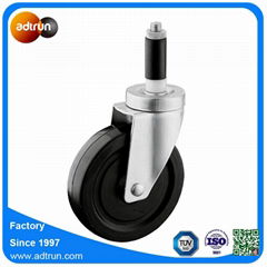 Expanding Stem Castor Solid Rubber 5 Inch Wheel 100kg Capacity