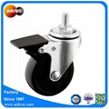 Thread Stem PVC 3inch Wheel Total Lock