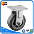 Heavy Duty 5 x 2" Fixed Industrial Casters PU Wheel 1