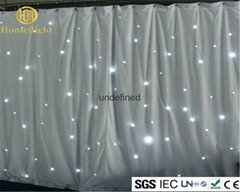 LED Star curtain star cloth double decker fireproof velvet