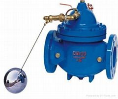 Remote control float valve