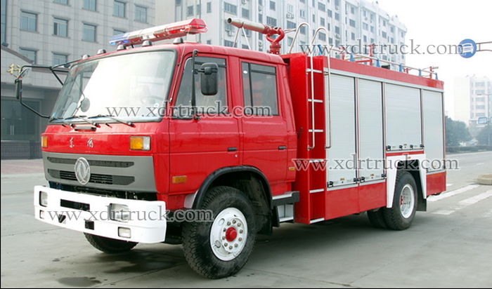 6ton Dongfeng water ladder fire truck Euro2 3