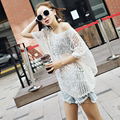 Lace Trousers Fall New Loose Lace Beach Blouse Fall Lace Embroidery Wide Sleeve 