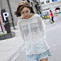 Lace Trousers Fall New Loose Lace Beach Blouse Fall Lace Embroidery Wide Sleeve  2