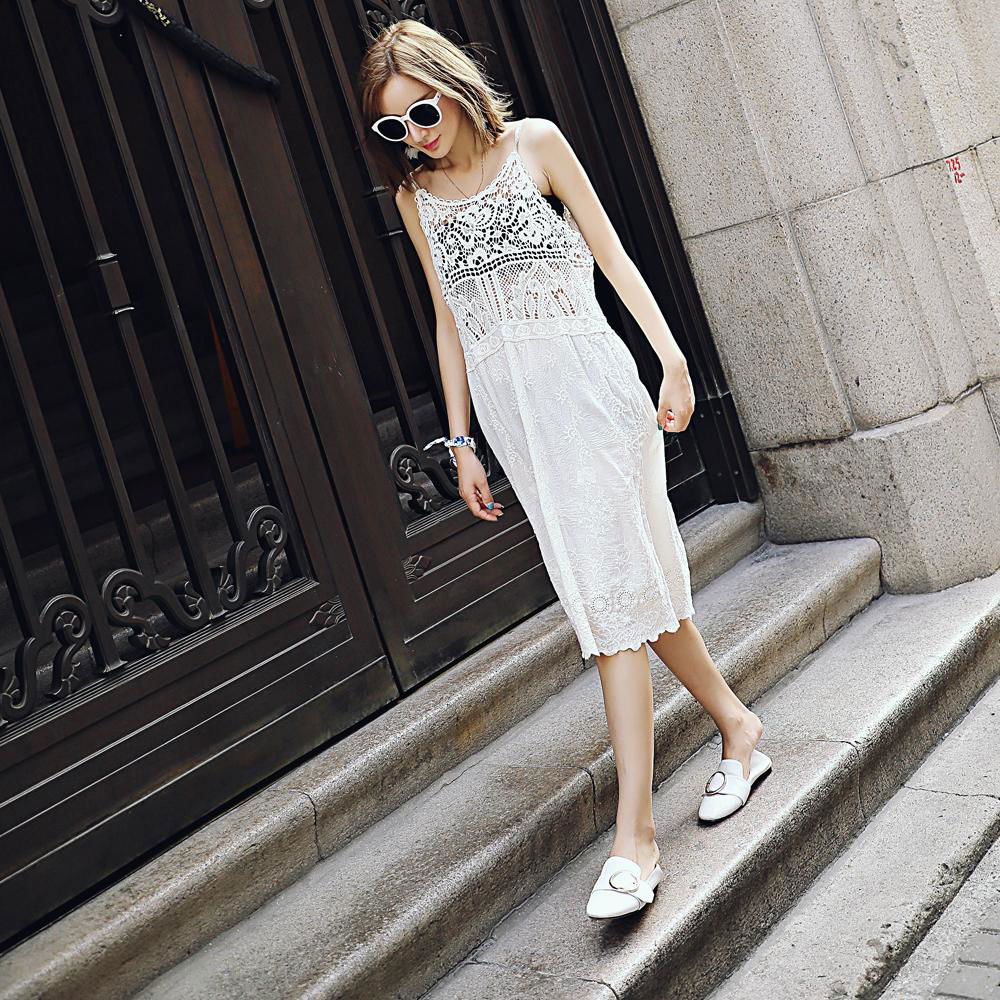Lace Hollow Sling Dress Hollow Lace Sling Summer Dress Lace Holder Embroidered D 5