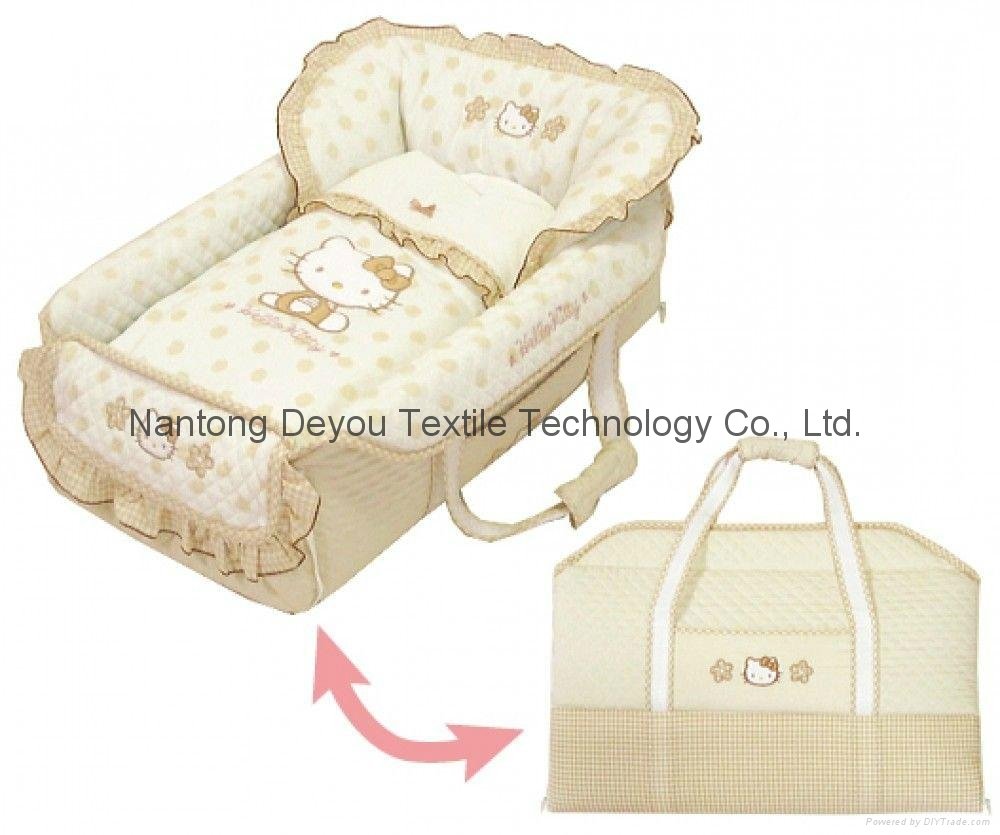Hello Kitty Baby Portable Foldable Bed Sleeping Nap Bag Beige  1